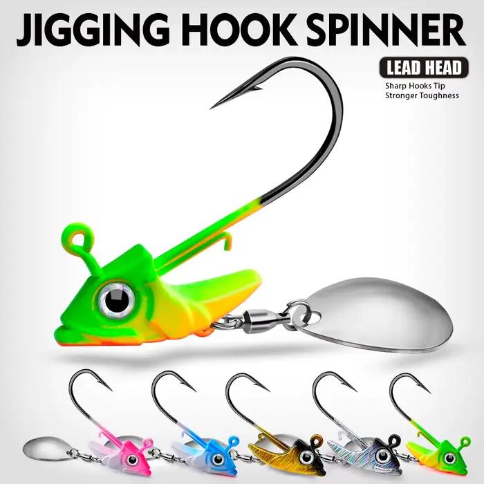 5 têtes plombées jig haute performance 7g à 15g pour vers souples wobblers pêche