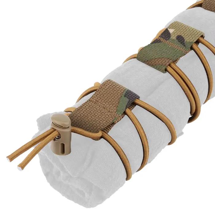 Sangle élastique bungee avec drapeau - Organisateur Molle pour outils de pêche 82 pouces
