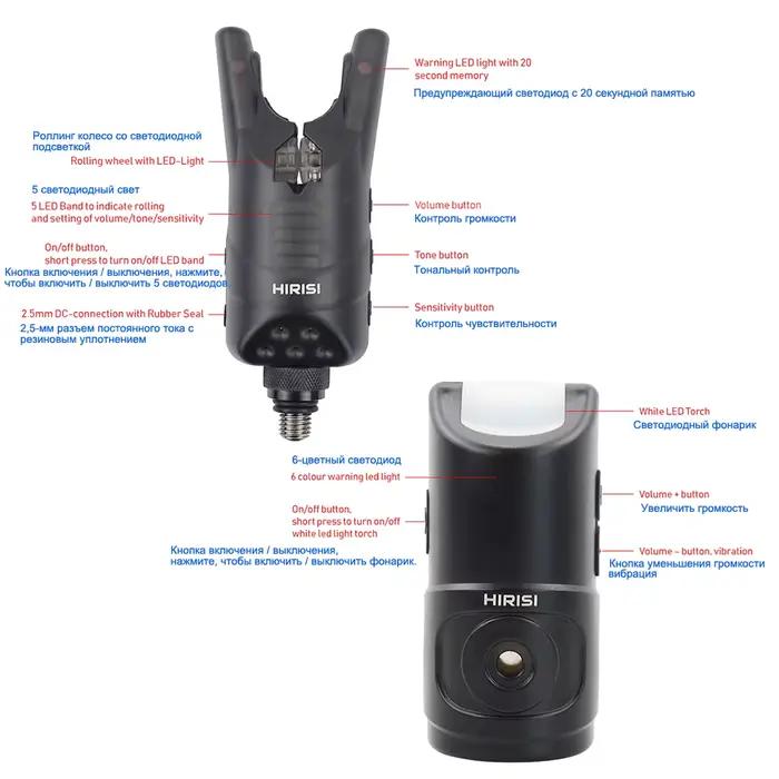 Set d'alarme de touche sans fil HRS1 pour pêche à la carpe - Détecteur intelligent sans connexion filaire