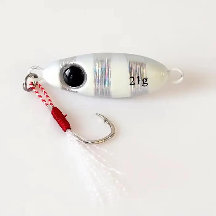 Micro cuillers métal 6 pièces 5.5g à 21g - Leurres de jigging pour pêche du bord en mer et eau douce