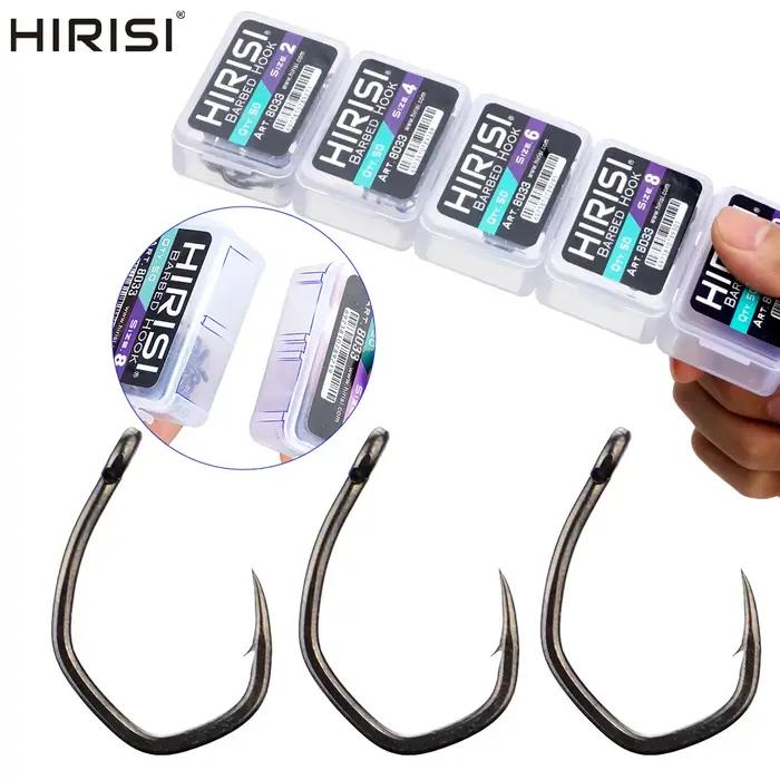 50 hameçons micro-barbelés Hirisi PTFE pour montages fins et pêche discrète des poissons méfiants