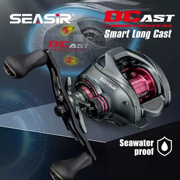 Moulinet baitcasting digital SEASIR DCAST DC avec contrôle électronique pour lancers longs précision