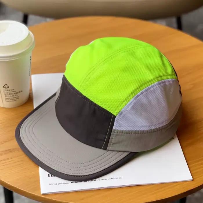 Casquette baseball personnalisable logo pêche - 5 panneaux à bord plat - Séchage rapide unisexe