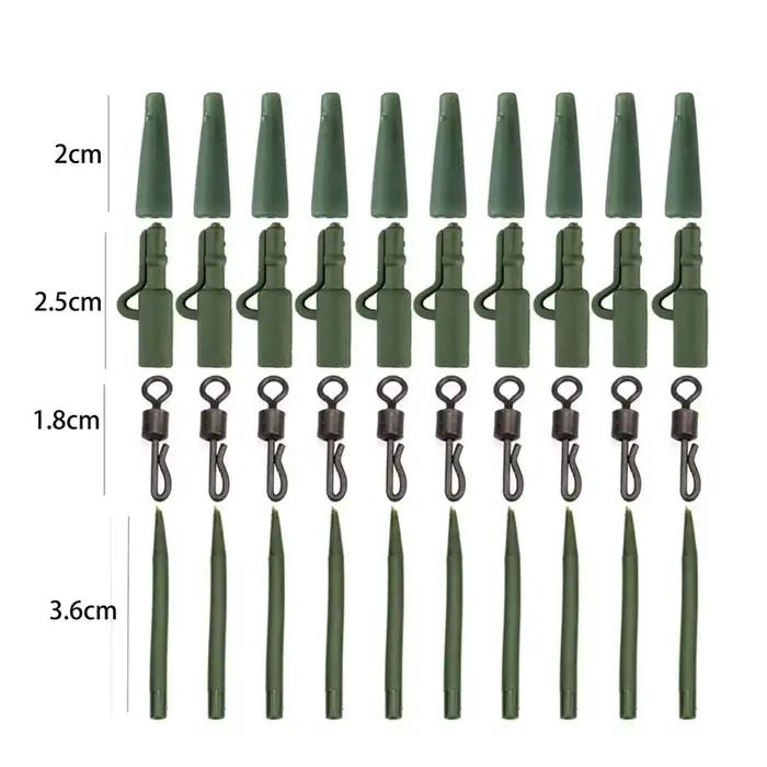 40 clips plombs anti-emmêlement pour pêche à la carpe - Accessoires montages rapides et pratiques