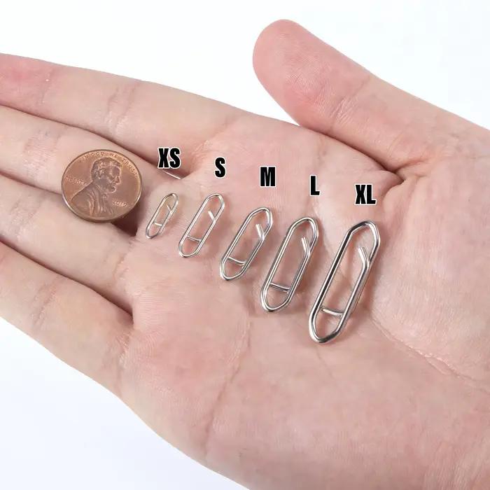 50 clips rapides acier inoxydable pour changement rapide de leurres crankbait swimbait
