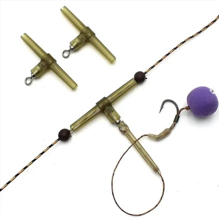 Manches anti-emmêlement avec side bends et swivel pour montage hélicoptère carpe - Accessoires pêche carpe