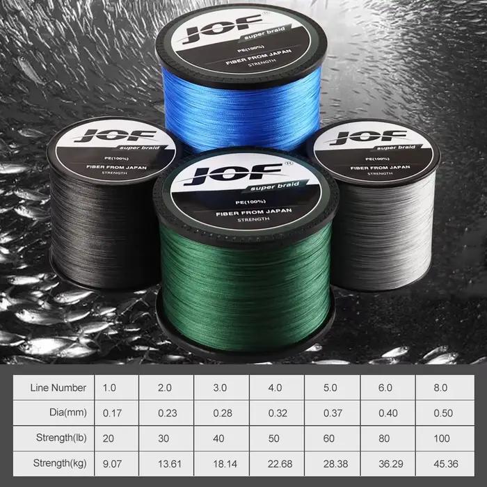 Fil tressé PE 8 brins 3000m anti-abrasion super résistant pour pêche eau douce accessoires pêche durable
