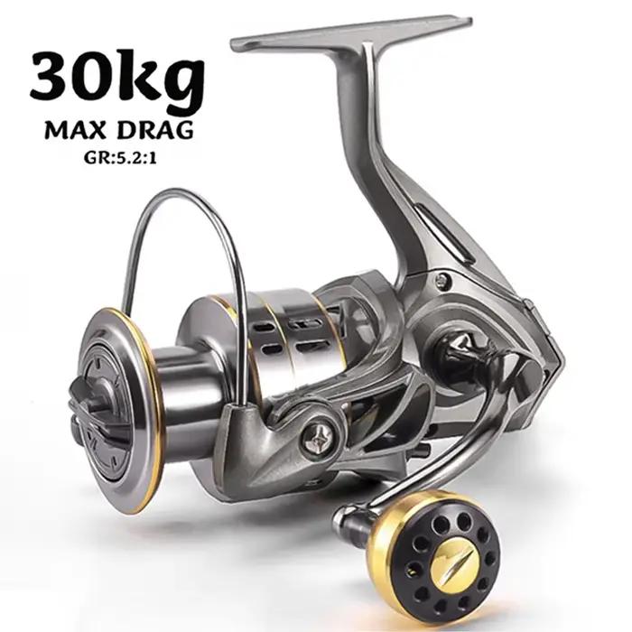 Nouveau moulinet spinning 30KG max drag - Poignée interchangeable - Ratio 5.2:1 - Lancer haute vitesse