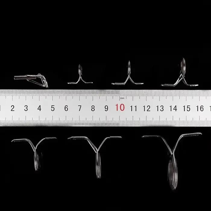 Kit de réparation pour canne à pêche, 7 pièces en acier inoxydable : anneaux guides, embouts