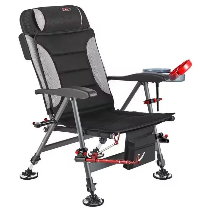 Chaise de pêche européenne multifonction tout-terrain - Siège pliant portable avec plateau pour appâts