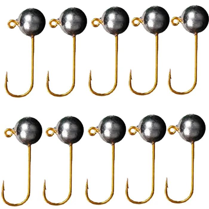 Têtes plombées micro jig 10 pièces acier à haute teneur en carbone pour pêche ultra légère et ice fishing occasions spéciales