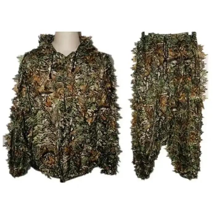 Ensemble camouflage jungle familial pour pêche - Veste à capuche et pantalon taille adulte et enfant