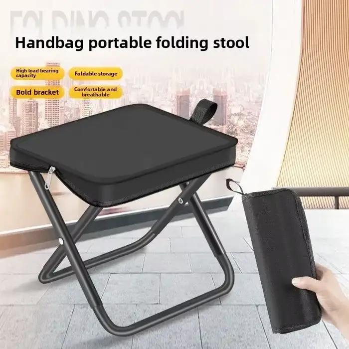 Tabouret pliant camping avec sac de rangement - Siège pêche portable pour plage et pique-nique
