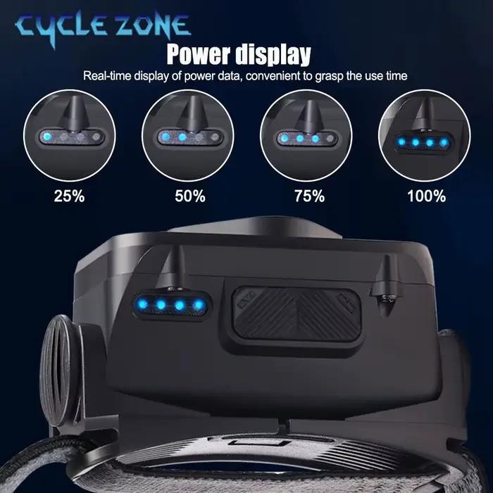 Lampe frontale 8 LED induction Type-C rechargeable 5 modes éclairage pêche camping détecteur