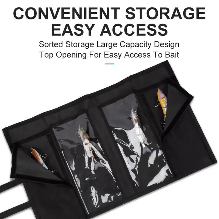 Sac à leurres LEYDUN pour leurres souples et durs jusqu'à 30cm - 4 poches hybrides avec accès facile