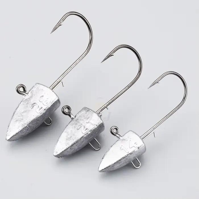 Hameçon Triangle Head NED avec leurre souple, 7 grammages de 3.5g à 28g pour la pêche aux leurres