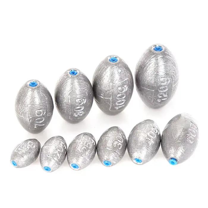 Plombs de pêche mer 2g-60g olive troués avec échelle - lest plombé pour pêche en mer précise