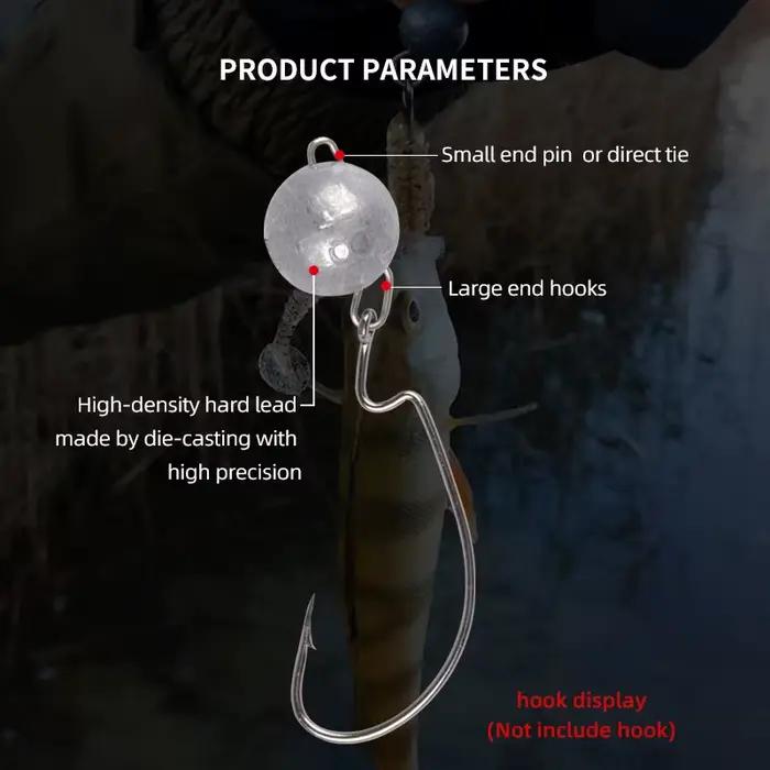 Têtes plombées MEREDITH pour pêche en eau profonde - poids de 2g à 6g pour leurres souples et appâts