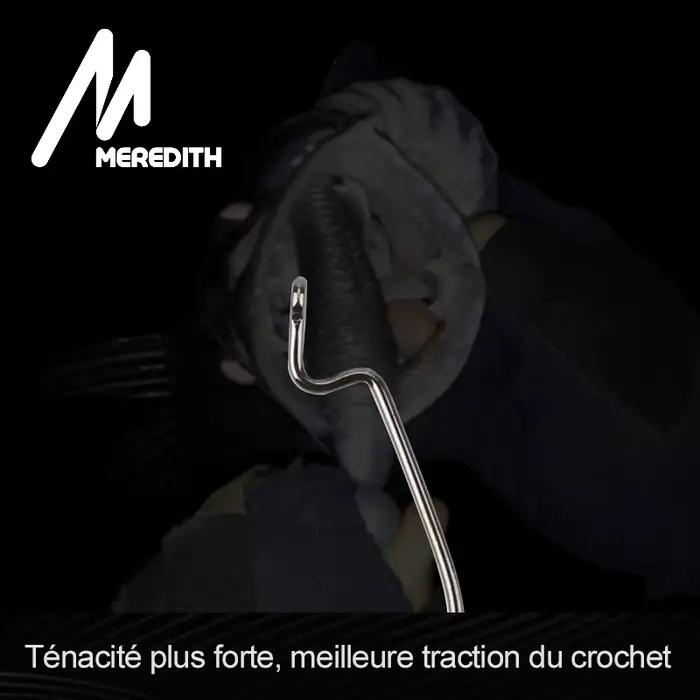 Hameçons souples MEREDITH 50 pièces - Hameçons carbone pour vers souples et leurres jerkbait