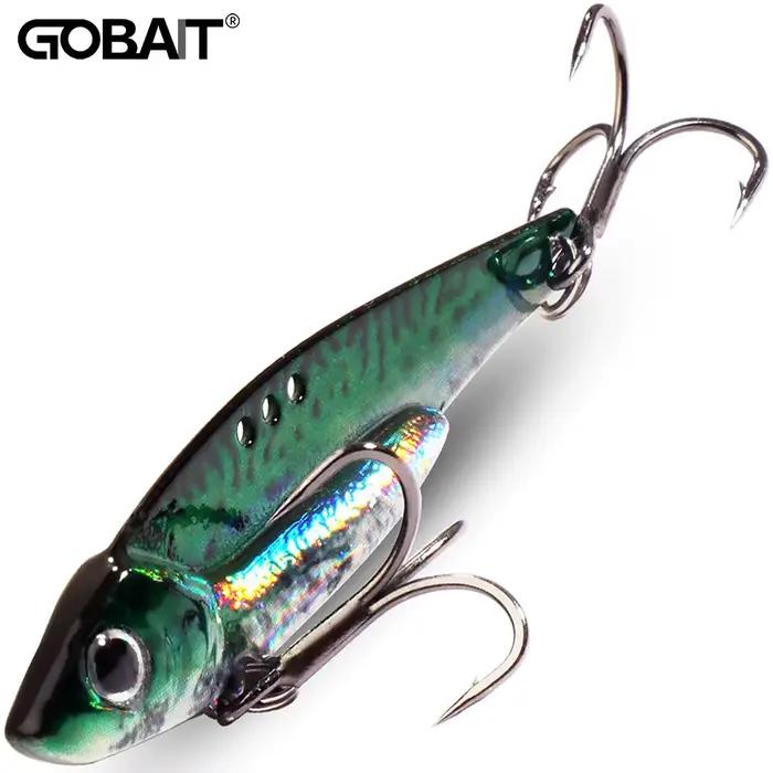 Cuillère spinner métallique VIB 7.5-20g coulant - leurre de pêche en mer avec hameçon triple