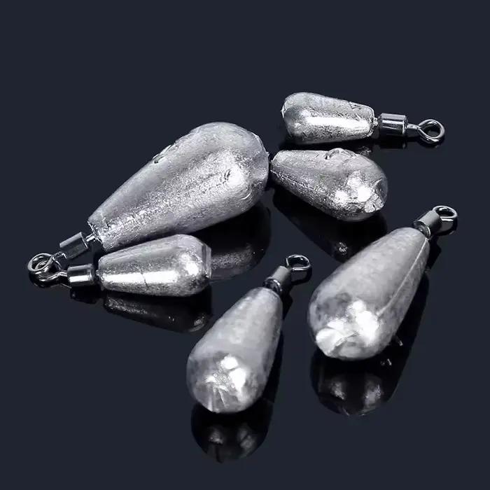 Lot de 10 plombs de pêche goutte d'eau, 3.5g 5g 7g 10g 14g 20g, pour une