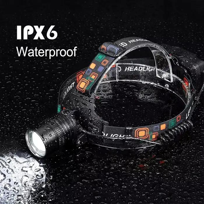 Frontale aluminium rechargeable USB ultra-lumineuse - 3 modes zoomables pour pêche précise et technique