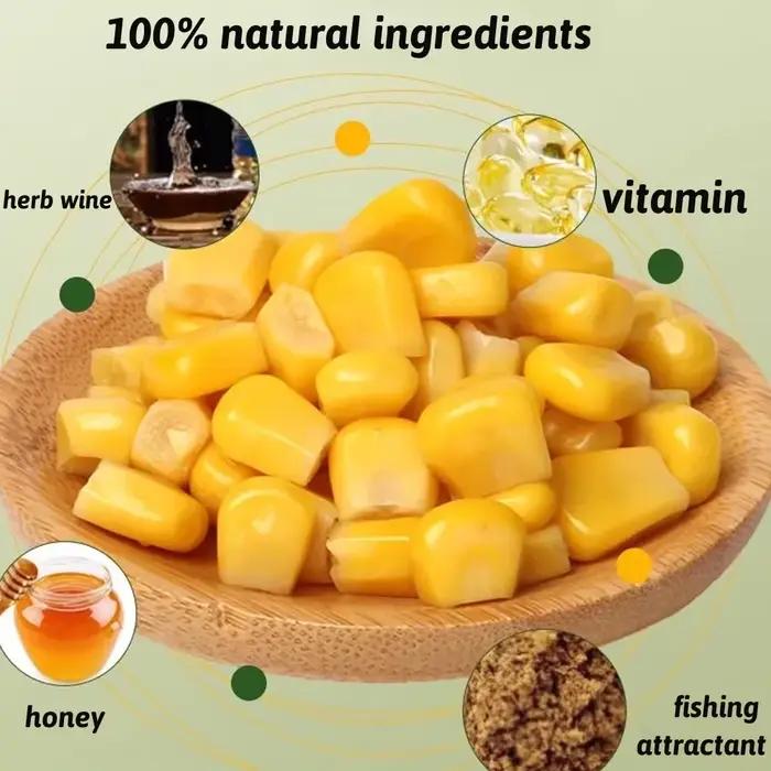 Appât pêche carpe 150PCS maïs parfumé nutritionnel - amorce grain arôme musc pour morsure