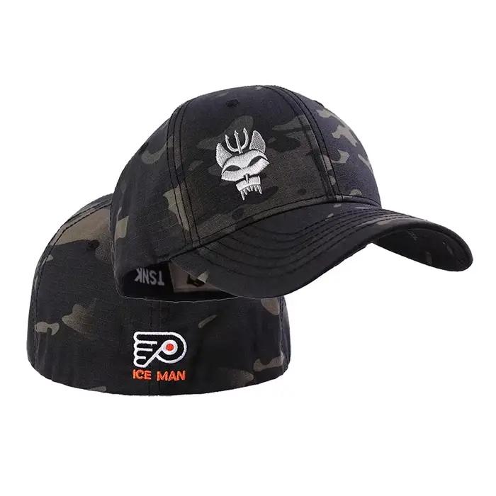 Casquette baseball coton pêche militaire - Snapback extensible tactique pour running et pêche