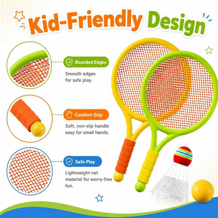 Raquettes badminton portables compétition matériaux durables prise longue durée grip confortable