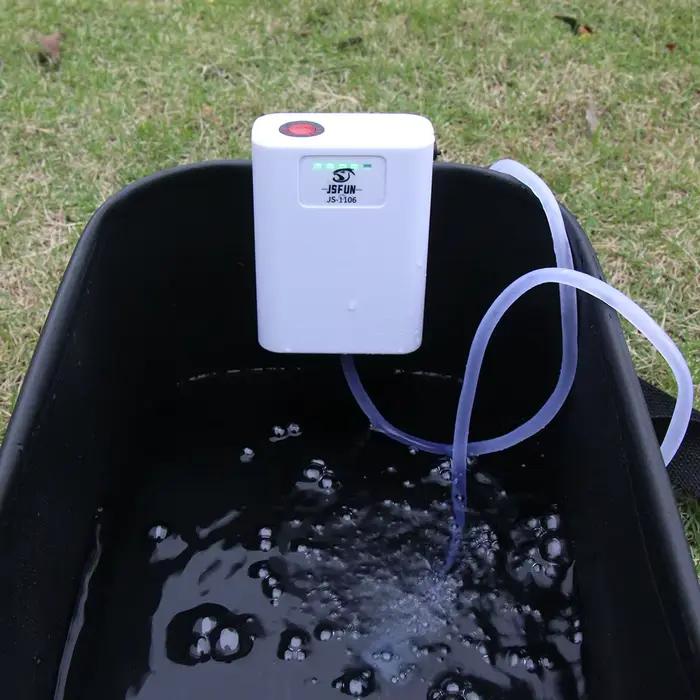JSFUN Oxygenated Fish Tank Pump USB Rechargeable Air Bubbler Aerator Ultra Quiet
