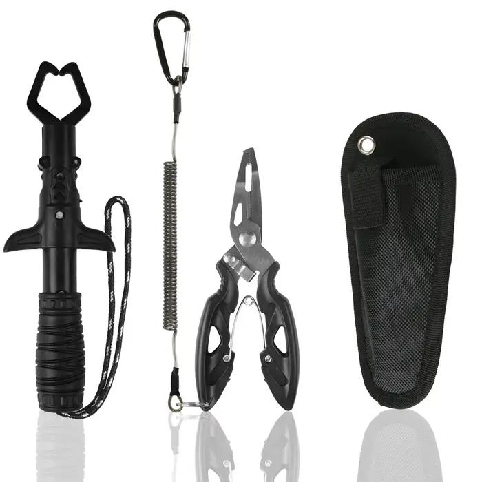 Pinces de pêche multifonctionnelles en acier inoxydable avec extracteur d'hameçon pour pêcheurs de glace et de fly fishing occasions spéciales