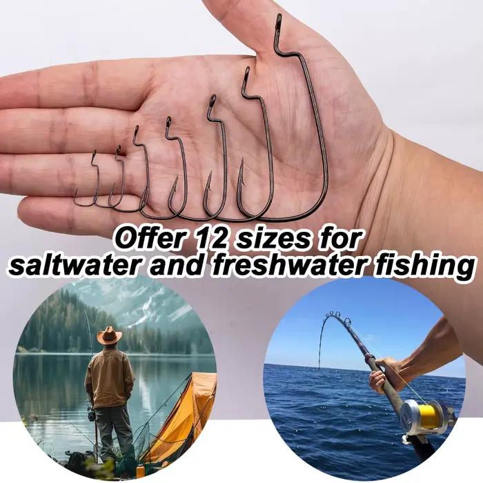 50-100 hameçons vers étroits pour leurres souples Texas Rig pêche du black bass et carnassiers