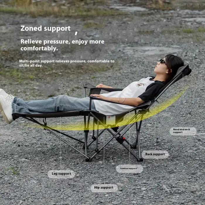 Fauteuil camping MOUNTAINHIKER toile Oxford 600D 4 positions pêche plage portable extérieur