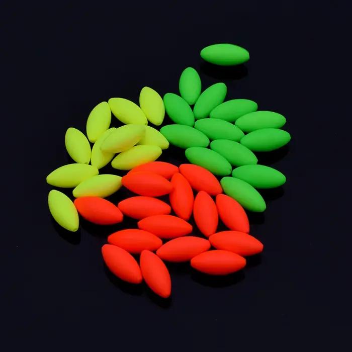 50 flotteurs beans et olives élargis - Flotteurs à queue épaissie pour ligne de dérive visible