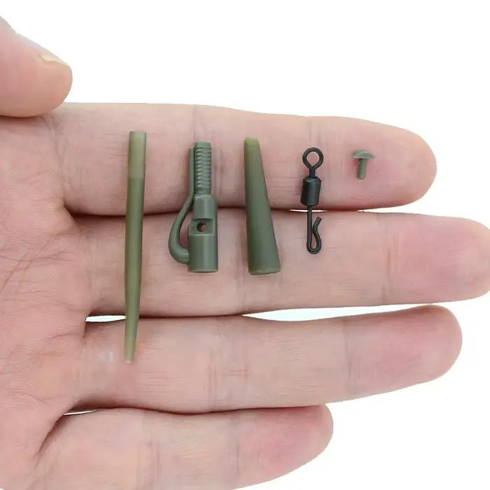 40 clips plombs sécurité carpe Hirisi avec cônes caoutchouc anti-emmêlement accessoires rig M5-1