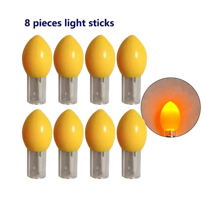 8 bâtons luminescents électroniques sans pile pour pêche en mer nocturne
