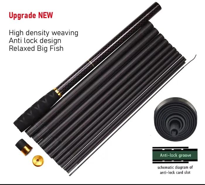 Canne à pêche télescopique BAKAWA JOSBY 1.8-7.2m carbone ultra-léger pour rivière et étang, puissance 1-6lb