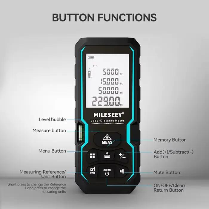 Promotion télémètre laser Mileseey S6 50M à 120M - Mesure précise pour pêche et chantiers