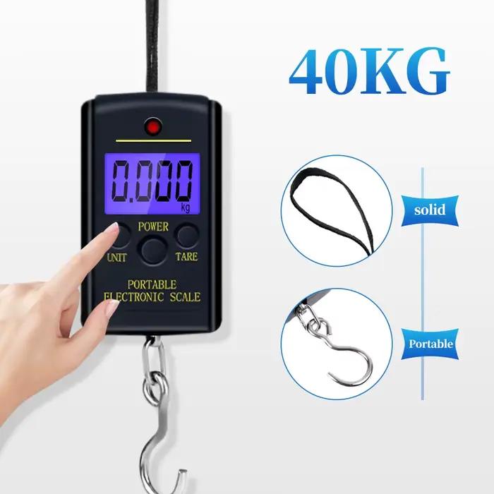 Balance mini électronique 40kg portable pêche valise poche poids précision 10g offre spéciale