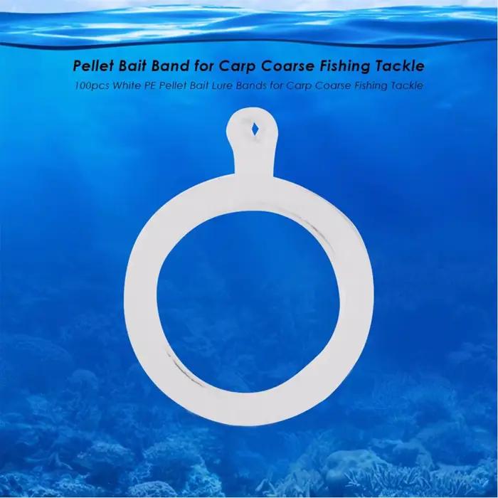 Baitbands pêche carpe et coarse fishing 100 pièces blanc - élastiques fixation pellets appâts montages carpistes