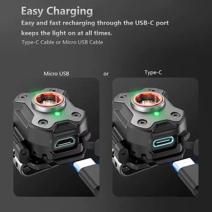 Lampe frontale Klarus HM3 mini rechargeable USB pour pêche et camping léger
