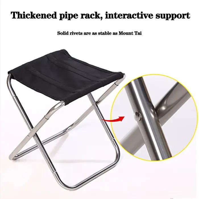 Petit tabouret pliant ultra-léger pêche camping transportable pour train et randonnée