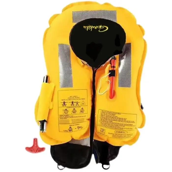 Gilet de sauvetage gonflable pour pêche homme - Veste de flottaison automatique sans bouteille de gaz