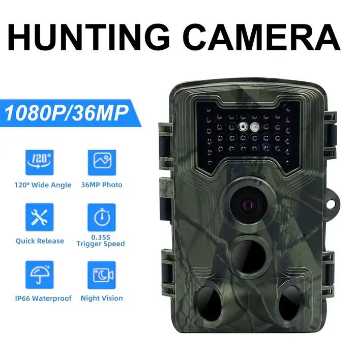 Mini caméra de piste chasse 36MP 1080P - Vision nocturne détection mouvement piège photo surveillance faune