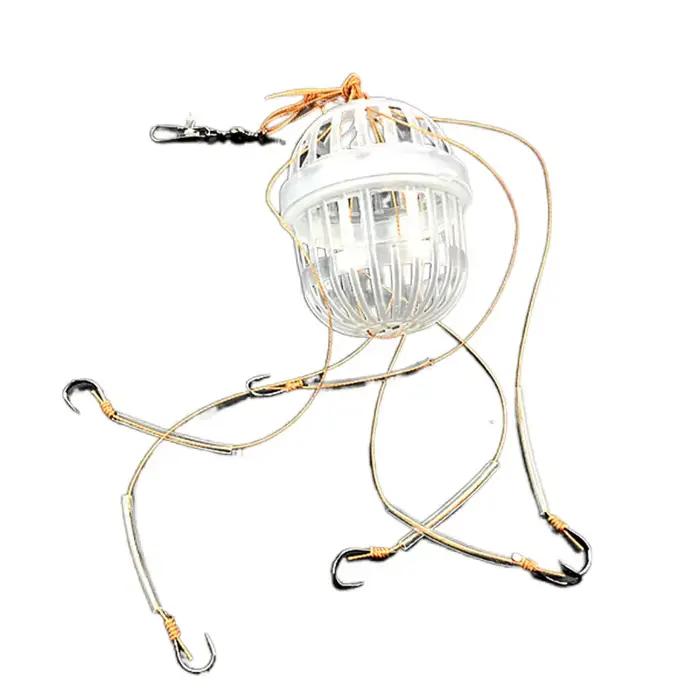 Cage à appâts explosion pour carpe avec 6 hameçons en acier carbone - Accessoire de pêche sphérique