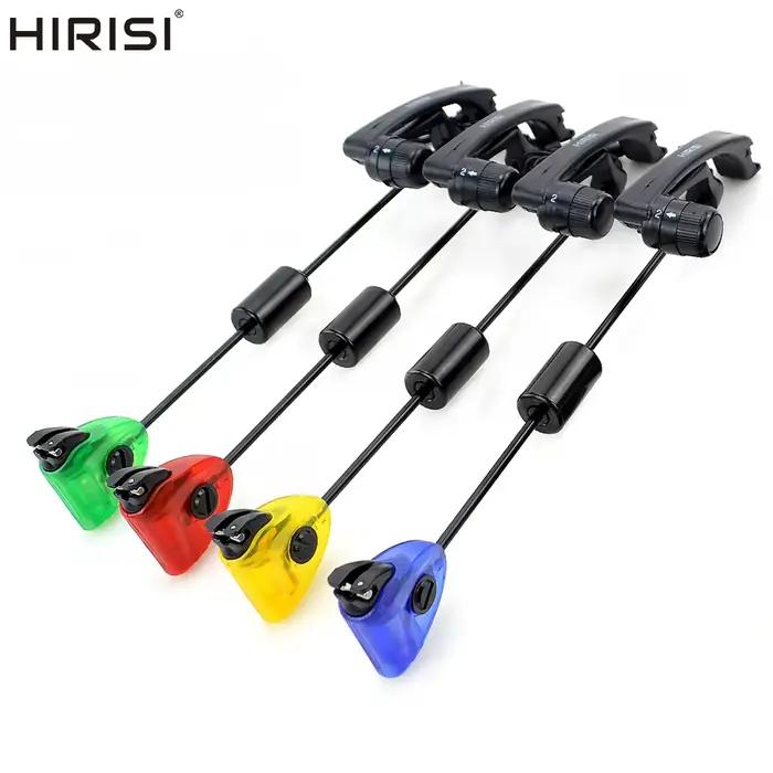 Set d'indicateurs de touche LED Hirisi B2002 pour pêche à la carpe - Alarme sonore et lumineuse