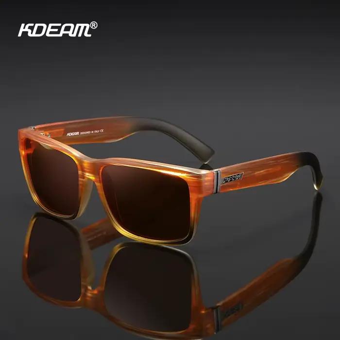 Lunettes de soleil sport KDEAM polarisées - Verres photochromiques couleurs chocs pour outdoor