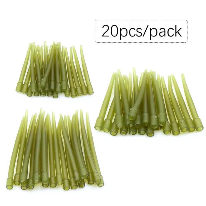 20 pièces accessoires pêche carpe anti-enchevêtrement manchon caoutchouc montage cheveu