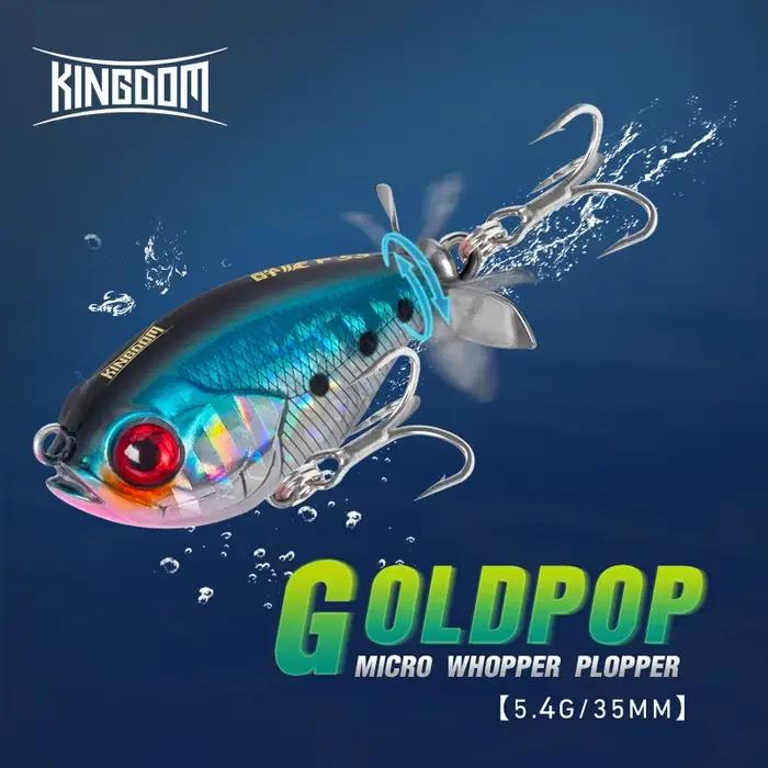 Leurre flottant Kingdom Propeller 35mm 5.4g - popper topwater pour truite brochet perche pêche en surface