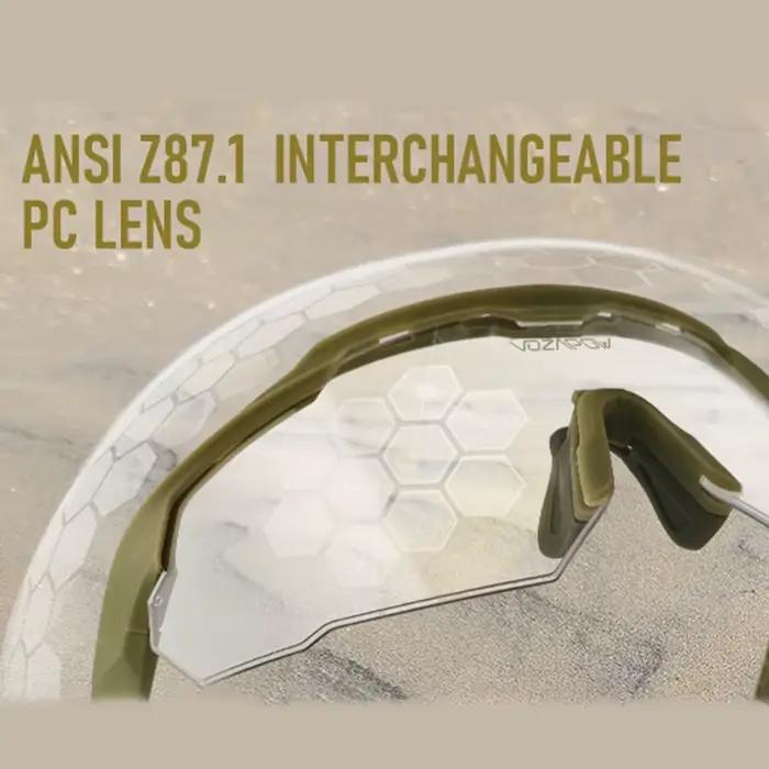Lunettes de tir professionnelles Vozapow ANSI Z87.1 - Protection anti-buée pour airsoft, pêche et alpinisme